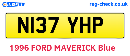 N137YHP are the vehicle registration plates.