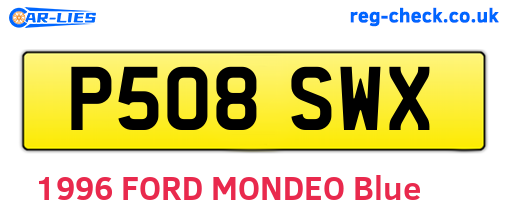 P508SWX are the vehicle registration plates.