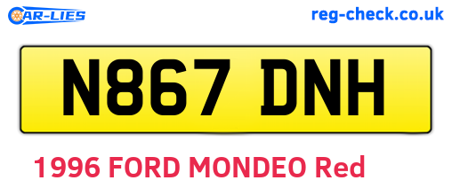 N867DNH are the vehicle registration plates.