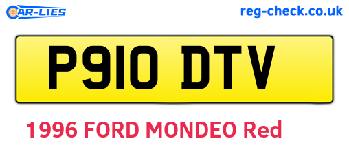 P910DTV are the vehicle registration plates.