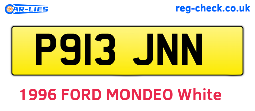 P913JNN are the vehicle registration plates.