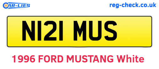 N121MUS are the vehicle registration plates.