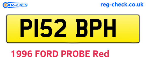 P152BPH are the vehicle registration plates.