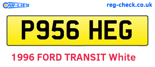 P956HEG are the vehicle registration plates.