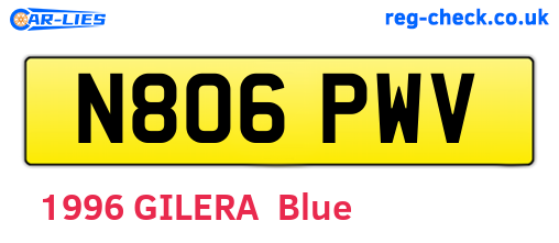 N806PWV are the vehicle registration plates.
