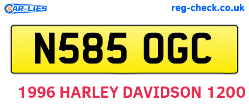 N585OGC are the vehicle registration plates.