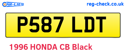 P587LDT are the vehicle registration plates.