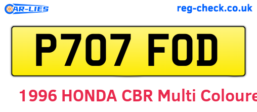 P707FOD are the vehicle registration plates.