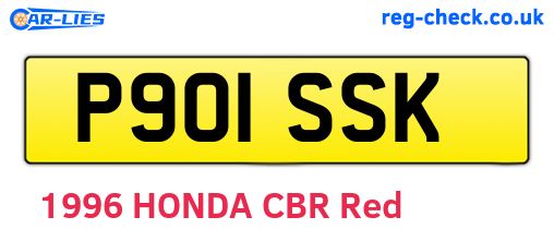 P901SSK are the vehicle registration plates.