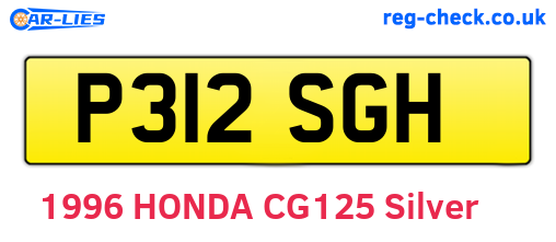 P312SGH are the vehicle registration plates.