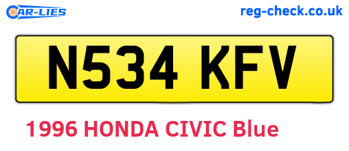 N534KFV are the vehicle registration plates.