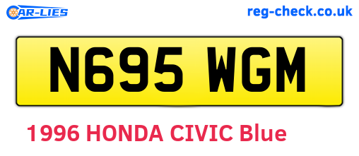 N695WGM are the vehicle registration plates.
