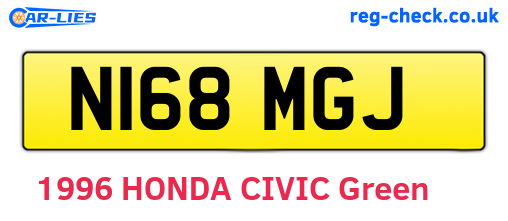 N168MGJ are the vehicle registration plates.
