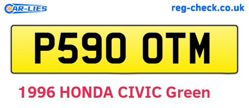 P590OTM are the vehicle registration plates.