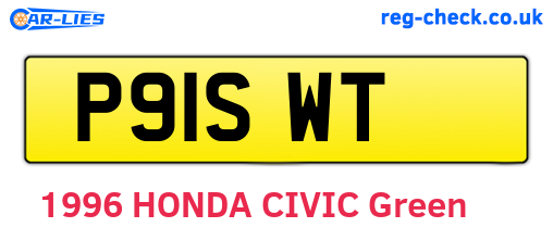 P91SWT are the vehicle registration plates.