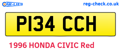 P134CCH are the vehicle registration plates.