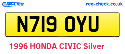 N719OYU are the vehicle registration plates.