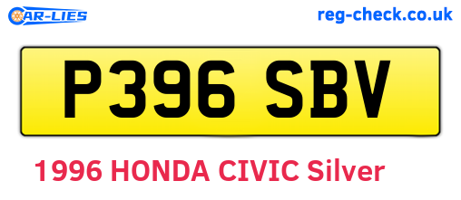 P396SBV are the vehicle registration plates.