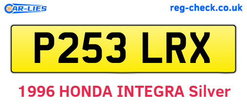 P253LRX are the vehicle registration plates.