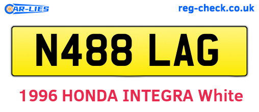 N488LAG are the vehicle registration plates.