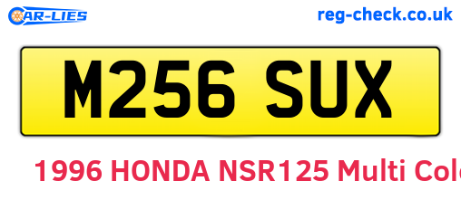 M256SUX are the vehicle registration plates.