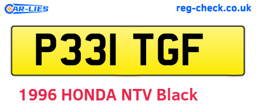 P331TGF are the vehicle registration plates.