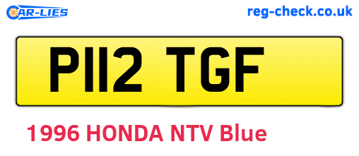 P112TGF are the vehicle registration plates.