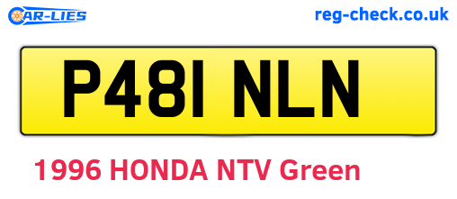 P481NLN are the vehicle registration plates.