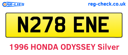 N278ENE are the vehicle registration plates.