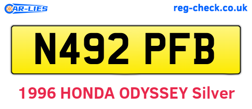 N492PFB are the vehicle registration plates.