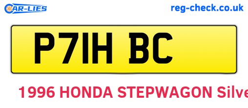 P71HBC are the vehicle registration plates.