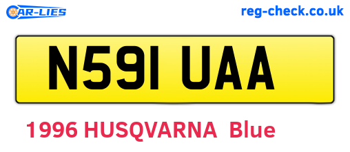 N591UAA are the vehicle registration plates.