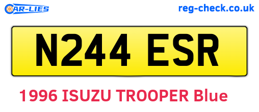 N244ESR are the vehicle registration plates.