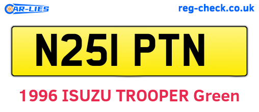 N251PTN are the vehicle registration plates.