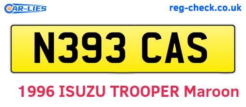 N393CAS are the vehicle registration plates.