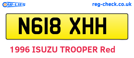 N618XHH are the vehicle registration plates.