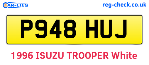 P948HUJ are the vehicle registration plates.
