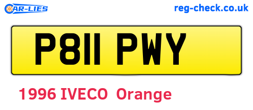 P811PWY are the vehicle registration plates.