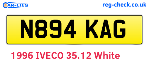 N894KAG are the vehicle registration plates.