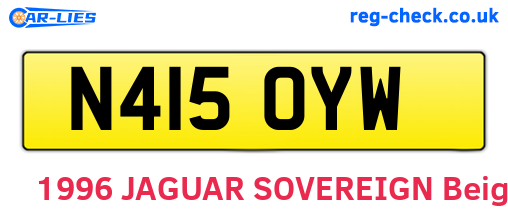 N415OYW are the vehicle registration plates.
