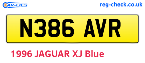 N386AVR are the vehicle registration plates.