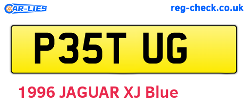 P35TUG are the vehicle registration plates.