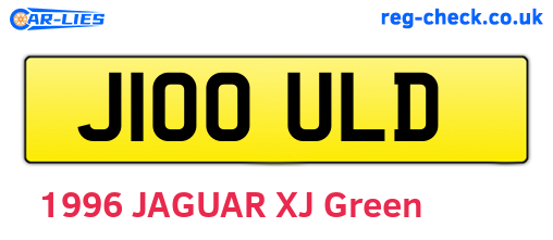 J100ULD are the vehicle registration plates.