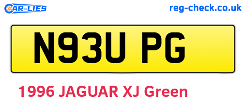 N93UPG are the vehicle registration plates.