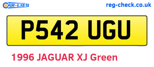 P542UGU are the vehicle registration plates.
