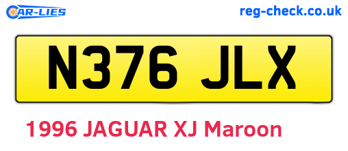 N376JLX are the vehicle registration plates.