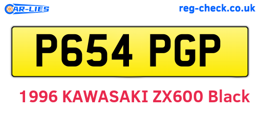 P654PGP are the vehicle registration plates.
