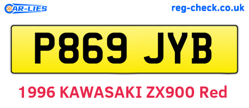 P869JYB are the vehicle registration plates.