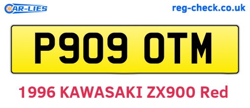 P909OTM are the vehicle registration plates.