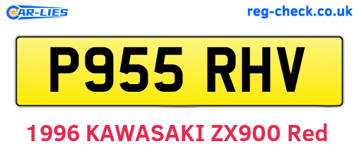 P955RHV are the vehicle registration plates.